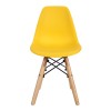 Julita chair for children pakoworld PP yellow pp and natural beech wood 35x31x57.5cm
