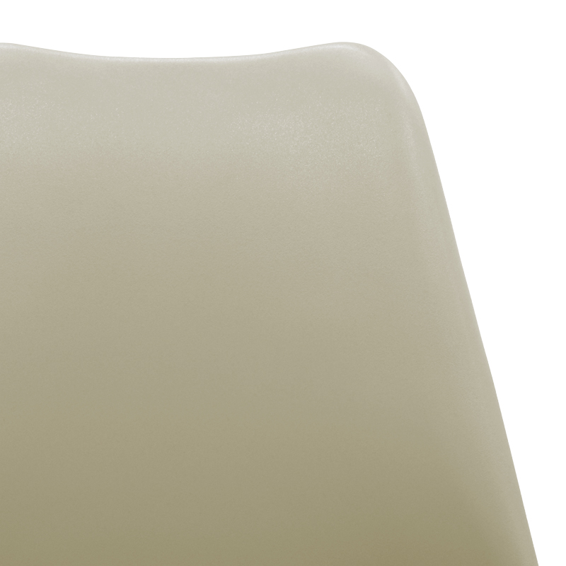 Chair Gaston pakoworld pp-pu in cappuccino color with natural colored wooden leg 48.5x53.5x83cm Chair Gaston pakoworld pp-pu in cappuccino color with natural colored wooden leg 48.5x53.5x83cm