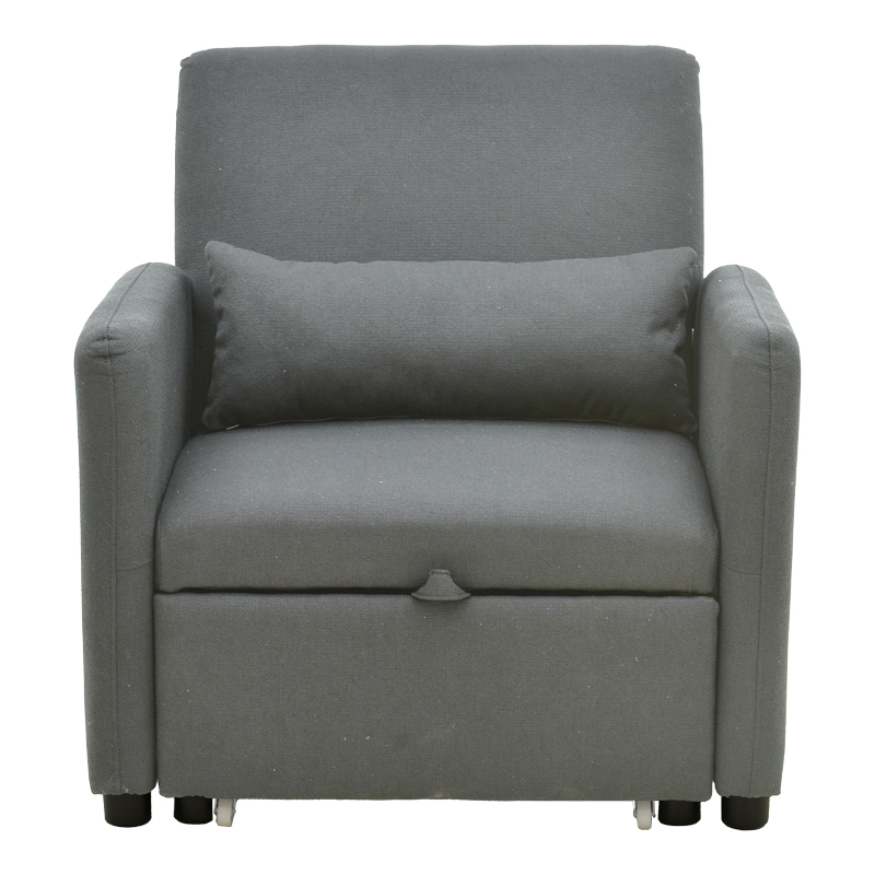 Πολυθρόνα-κρεβάτι Flexa pakoworld ύφασμα γκρι 85x92x84εκ