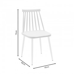 Chair Aurora pakoworld white pp-white leg 42x46x79cm Chair Aurora pakoworld white pp-white leg 42x46x79cm