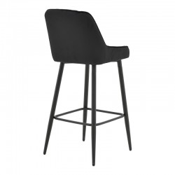 Bar stool Deppy pakoworld blackvelvet- black metal 43x54x102cm Bar stool Deppy pakoworld blackvelvet- black metal 43x54x102cm