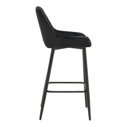Bar stool Deppy pakoworld blackvelvet- black metal 43x54x102cm Bar stool Deppy pakoworld blackvelvet- black metal 43x54x102cm