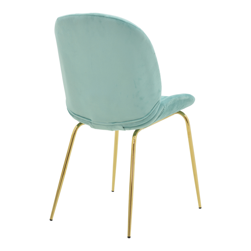 Chair Maley pakoworld green elvet-gold metal 47x60x90cm Chair Maley pakoworld green elvet-gold metal 47x60x90cm