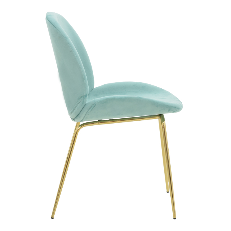 Chair Maley pakoworld green elvet-gold metal 47x60x90cm Chair Maley pakoworld green elvet-gold metal 47x60x90cm