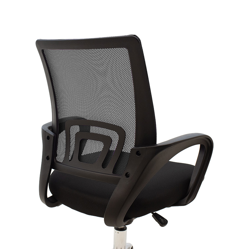Office chair Berto II pakoworld black fabric-chrome frame with recall Office chair Berto II pakoworld black fabric-chrome frame with recall