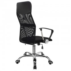 Manager office chair Joel I pakoworld fabric mesh black 60x60x109-118cm Manager office chair Joel I pakoworld fabric mesh black 60x60x109-118cm