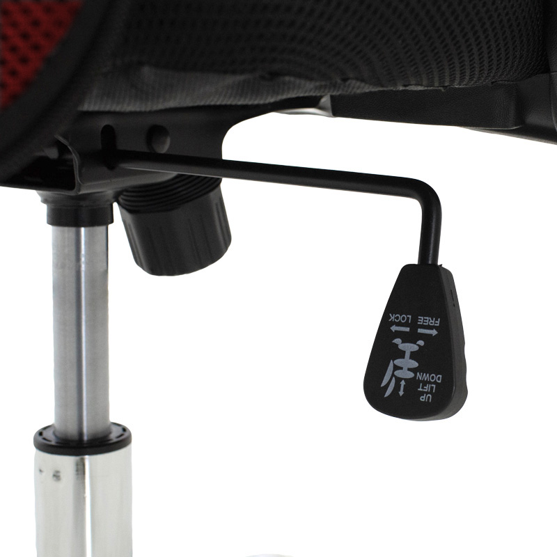 Manager office chair Joel I pakoworld fabric mesh black-red 60x60x109-118cm Manager office chair Joel I pakoworld fabric mesh black-red 60x60x109-118cm