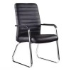Guest chair Sefine pakoworld black pu-chrome leg 53x45x97cm