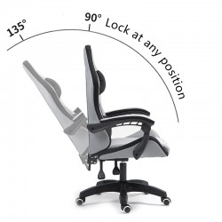 Gaming office chair Gline pakoworld black-gray fabric black pp 60x59x118cm Gaming office chair Gline pakoworld black-gray fabric black pp 60x59x118cm