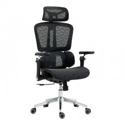Work chair manager Jeffer pakoworld mesh in black color 67x62x115-125cm Work chair manager Jeffer pakoworld mesh in black color 67x62x115-125cm