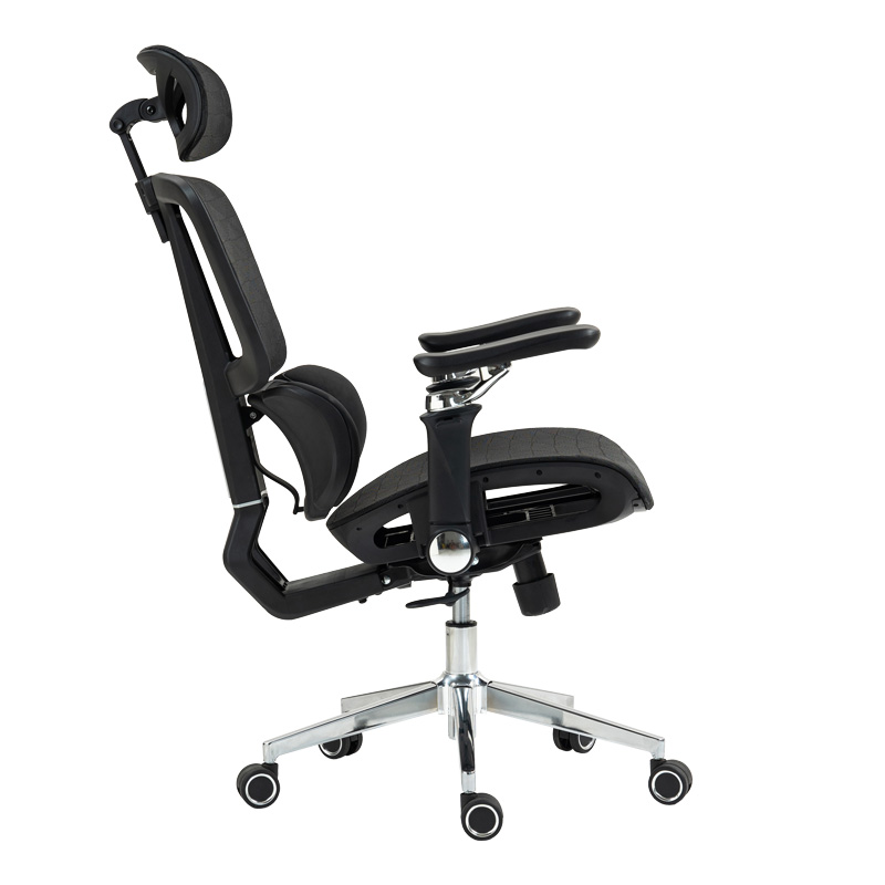 Work chair manager Jeffer pakoworld mesh in black color 67x62x115-125cm Work chair manager Jeffer pakoworld mesh in black color 67x62x115-125cm