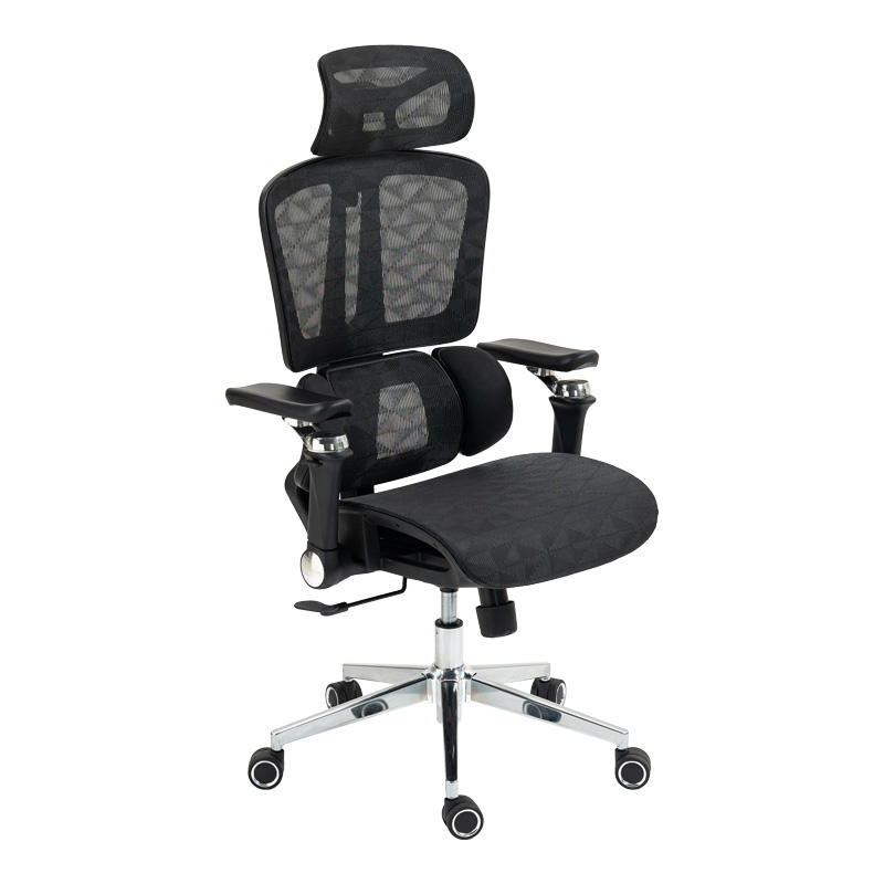 Work chair manager Jeffer pakoworld mesh in black color 67x62x115-125cm Work chair manager Jeffer pakoworld mesh in black color 67x62x115-125cm