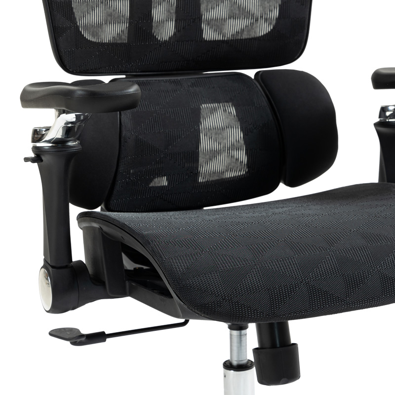Work chair manager Jeffer pakoworld mesh in black color 67x62x115-125cm Work chair manager Jeffer pakoworld mesh in black color 67x62x115-125cm