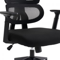Καρέκλα γραφείου διευθυντή Cadrey pakoworld mesh μαύρο 67x64x120-128εκ