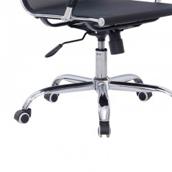 Καρέκλα γραφείου εργασίας Noctis pakoworld μαύρο ύφασμα mesh 55.5x52x88εκ