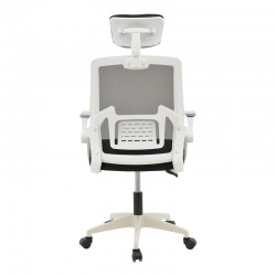 Manager office chair Serjo pakoworld white-black pp-mesh fabric 75x65x128cm Manager office chair Serjo pakoworld white-black pp-mesh fabric 75x65x128cm