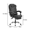 Director's office chair with footrest and massage mechanism Volter pakoworld pu black 62x70x110cm