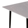 Τραπέζι Gustas pakoworld γκρι μαρμάρου sintered stone-μαύρο μέταλλο 120x60x75εκ