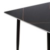 Τραπέζι Gustas pakoworld μαύρο μαρμάρου sintered stone -πόδι μαύρο μέταλλο 120x60x75εκ