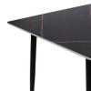 Τραπέζι Gustas pakoworld μαύρο μαρμάρου sintered stone-πόδι μαύρο μέταλλο 140x80x75εκ