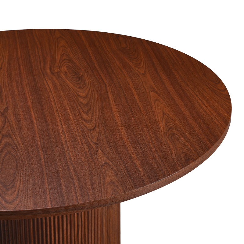 Kitchen table Mesa pakoworld MDF in walmut color D120x75cm Kitchen table Mesa pakoworld MDF in walmut color D120x75cm