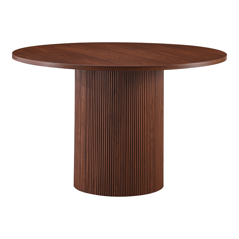 Kitchen table Mesa pakoworld MDF in walmut color D120x75cm Kitchen table Mesa pakoworld MDF in walmut color D120x75cm