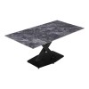 Τραπέζι Tafel pakoworld Sintered stone με μεταλλικά πόδια σε μαύρη απόχρωση 180x90x76εκ