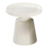 Side table Ginoze pakoworld metal in white color D50x48.5cm