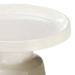 Side table Ginoze Inart metal in white color D50x48.5cm Side table Ginoze Inart metal in white color D50x48.5cm