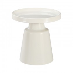 Side table Ginoze Inart metal in white color D50x48.5cm Side table Ginoze Inart metal in white color D50x48.5cm