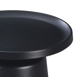 Coffee table Ginoze Inart metal in black color D70x38cm Coffee table Ginoze Inart metal in black color D70x38cm