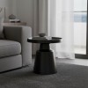 Side table Ginoze pakoworld metal in black color D50x48.5cm