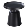Side table Ginoze pakoworld metal in black color D50x48.5cm