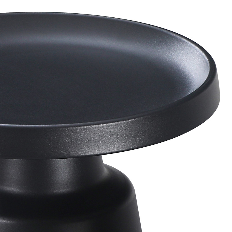 Side table Ginoze Inart metal in black color D50x48.5cm Side table Ginoze Inart metal in black color D50x48.5cm