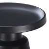 Side table Ginoze pakoworld metal in black color D50x48.5cm