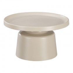 Coffee table Ginoze Inart metal in cappuccino color D70x38cm Coffee table Ginoze Inart metal in cappuccino color D70x38cm