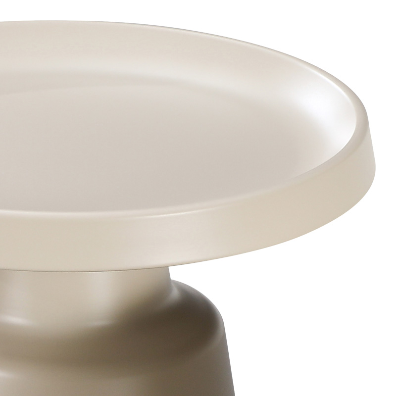 Side table Ginoze Inart metal in cappuccino color D50x48.5cm Side table Ginoze Inart metal in cappuccino color D50x48.5cm