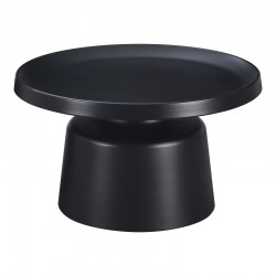 Coffee table Ginoze Inart 2 pieces set in black color metal Coffee table Ginoze Inart 2 pieces set in black color metal