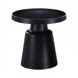 Coffee table Ginoze Inart 2 pieces set in black color metal Coffee table Ginoze Inart 2 pieces set in black color metal