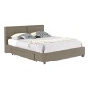 Anay pakoworld double bed with drawer fabric beige 160x200cm