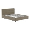 Anay pakoworld double bed with drawer fabric beige 160x200cm