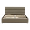 Anay pakoworld double bed with drawer fabric beige 160x200cm