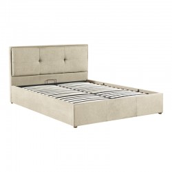 Sonnie pakoworld double bed with storage space brown fabric 150x200cm Sonnie pakoworld double bed with storage space brown fabric 150x200cm