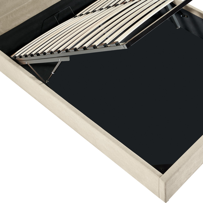 Sonnie pakoworld double bed with storage space brown fabric 150x200cm Sonnie pakoworld double bed with storage space brown fabric 150x200cm