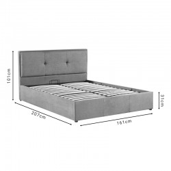 Κρεβάτι διπλό Sonnie pakoworld με αποθηκευτικό χώρο βελούδο καφέ 150x200εκ