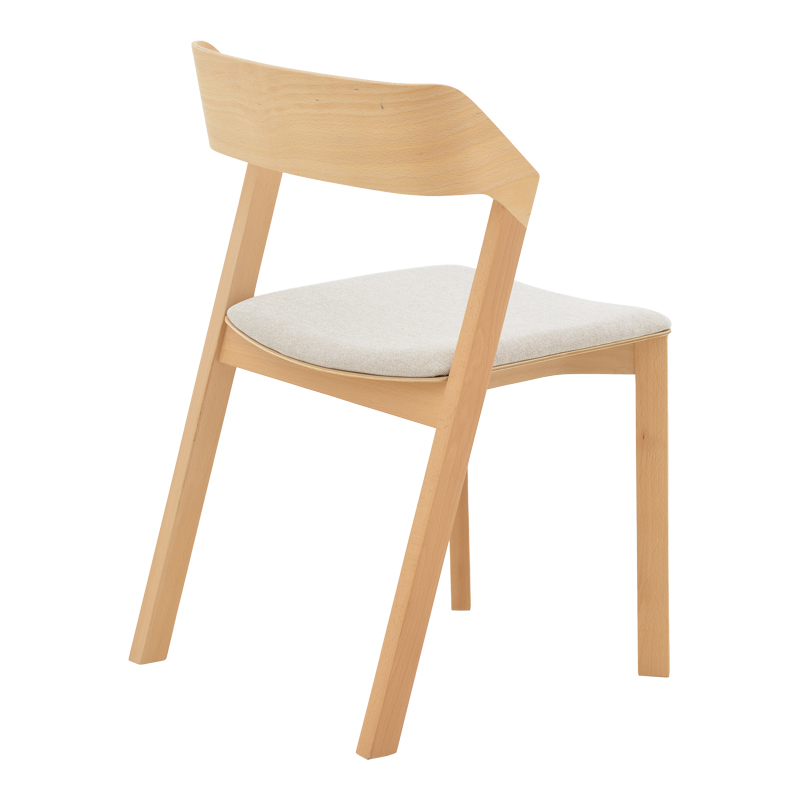 Danas pakoworld chair natural solid wood - off-white cushion 49x52x78cm Danas pakoworld chair natural solid wood - off-white cushion 49x52x78cm