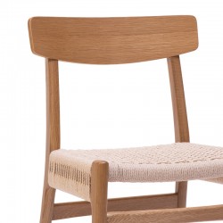 Safal chair pakoworld oak oak wood-seat ecru rope 51x50x78cm Safal chair pakoworld oak oak wood-seat ecru rope 51x50x78cm