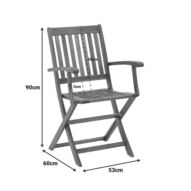 Joter pakoworld folding armchair natural acacia wood 53x60x90cm Joter pakoworld folding armchair natural acacia wood 53x60x90cm