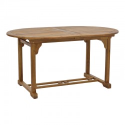 Warmo-Sopho Ι pakoworld dining table set of 5 natural solid acacia wood 200/150x100x75cm Warmo-Sopho Ι pakoworld dining table set of 5 natural solid acacia wood 200/150x100x75cm