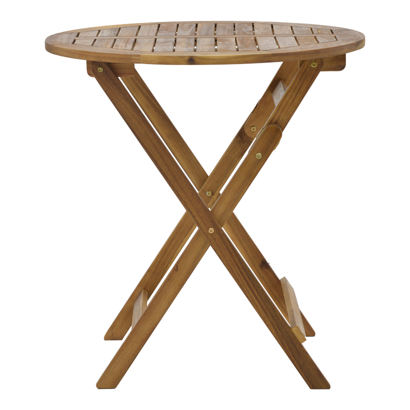 Fatel-Carpuva pakoworld dining table set of 3 folding natural solid acacia wood D70x74cm Fatel-Carpuva pakoworld dining table set of 3 folding natural solid acacia wood D70x74cm
